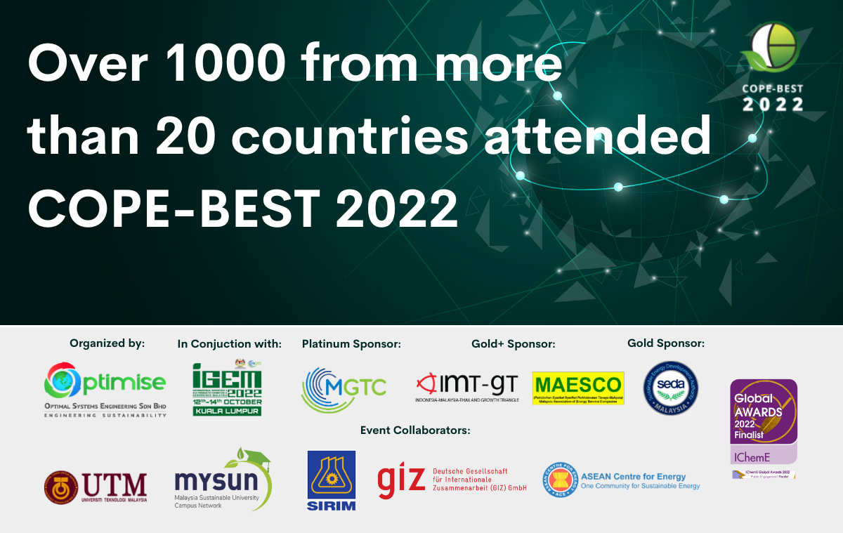 Press Release: Over 1000 from more than 20 countries attended COPE-BEST 2022. 2