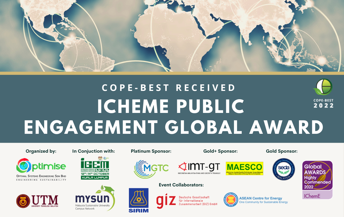 COPE-BEST received IChemE Public Engagement Global Award  2
