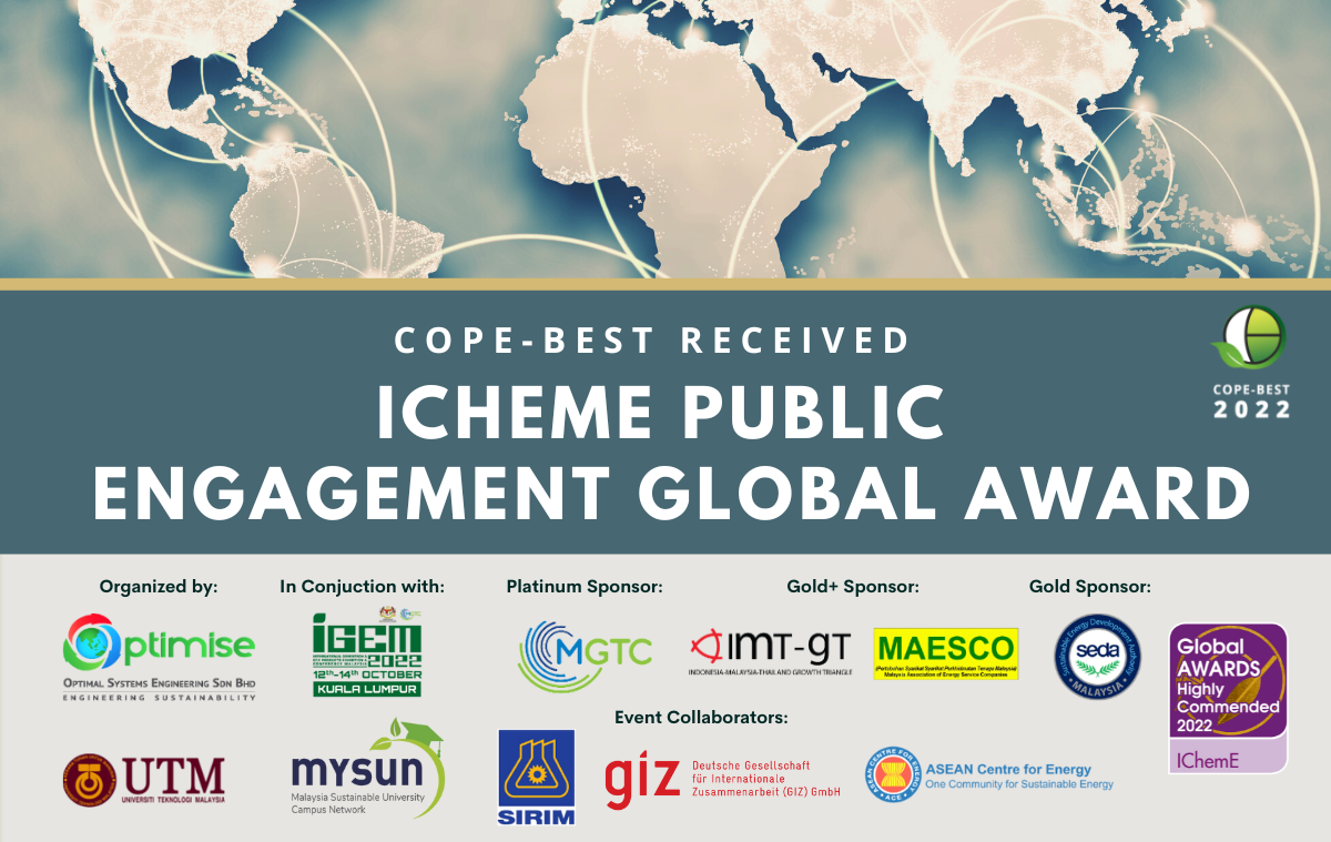 COPE-BEST received IChemE Public Engagement Global Award  19