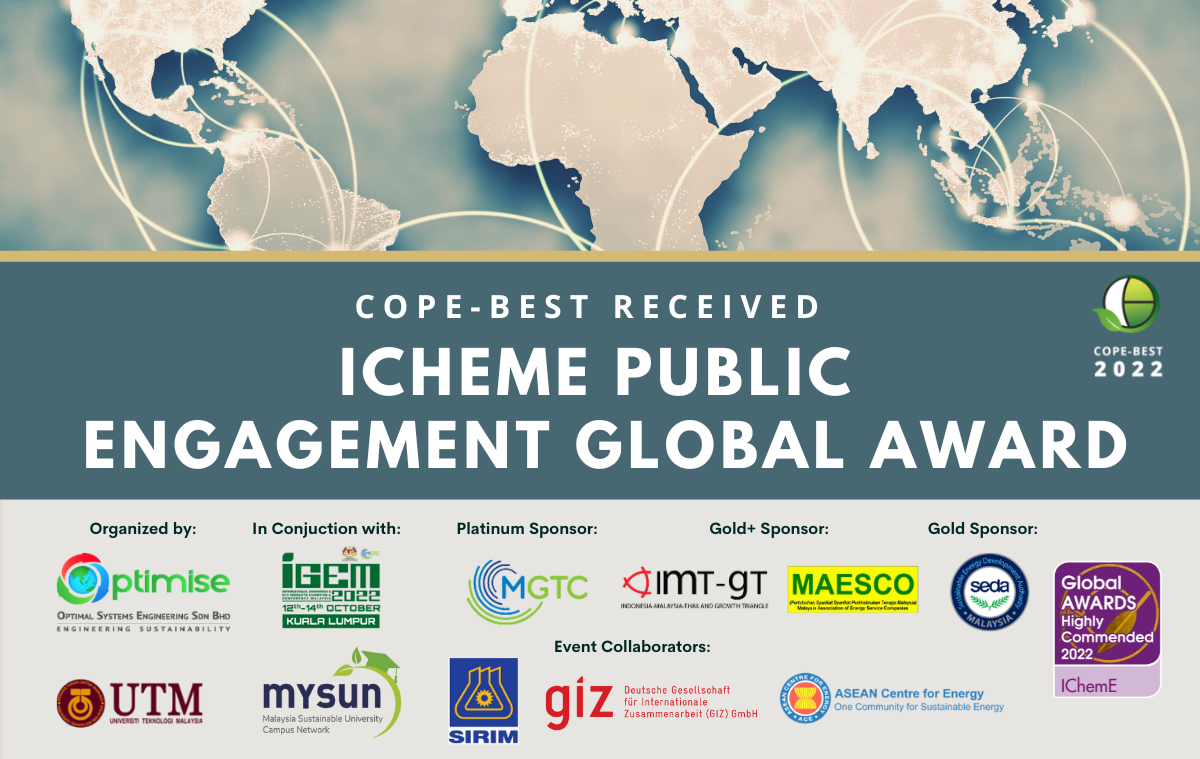 COPE-BEST received IChemE Public Engagement Global Award  2