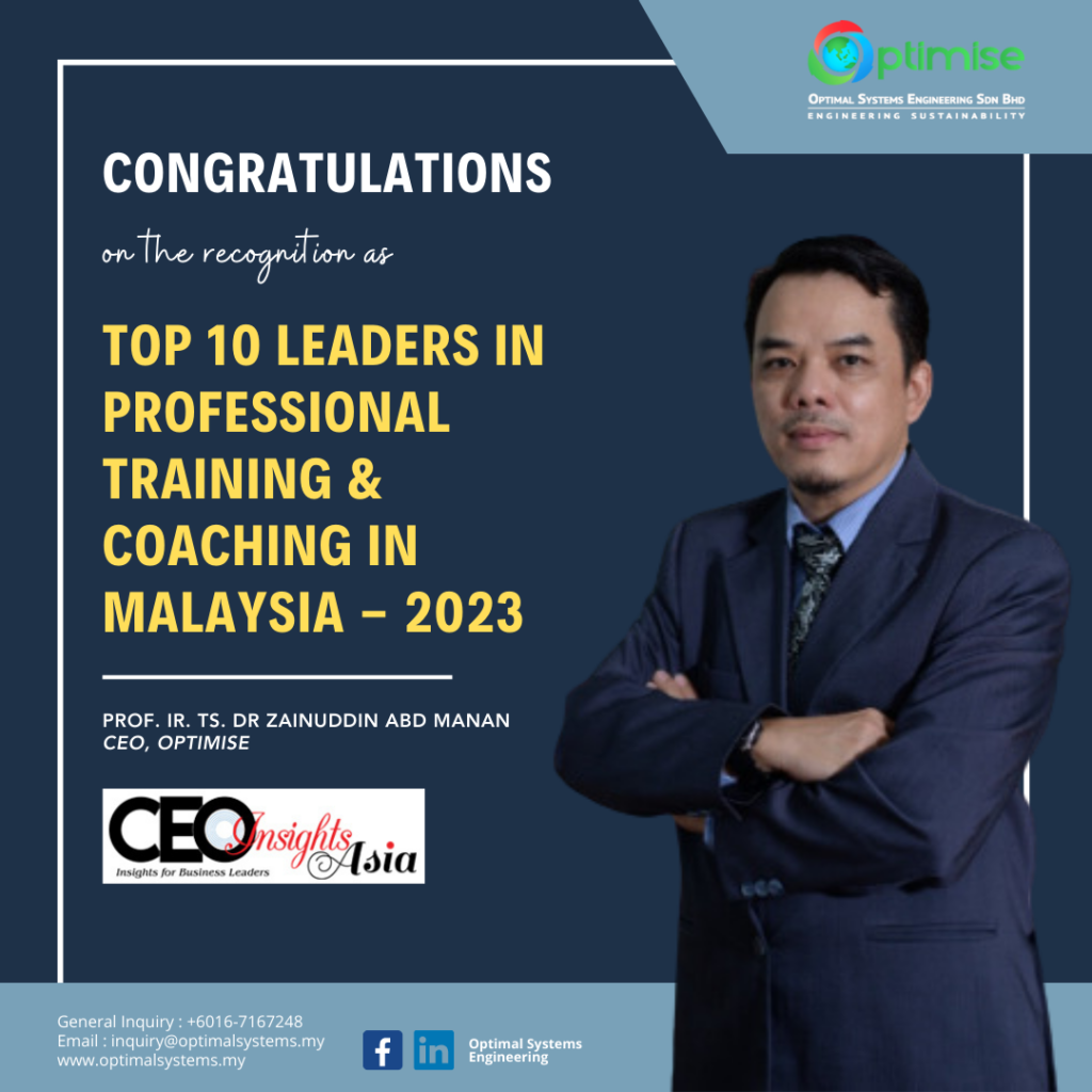 Prof. Ir. Ts. Dr Zainuddin Abdul Manan, featured in the April edition of CEO Insights Asia. 34