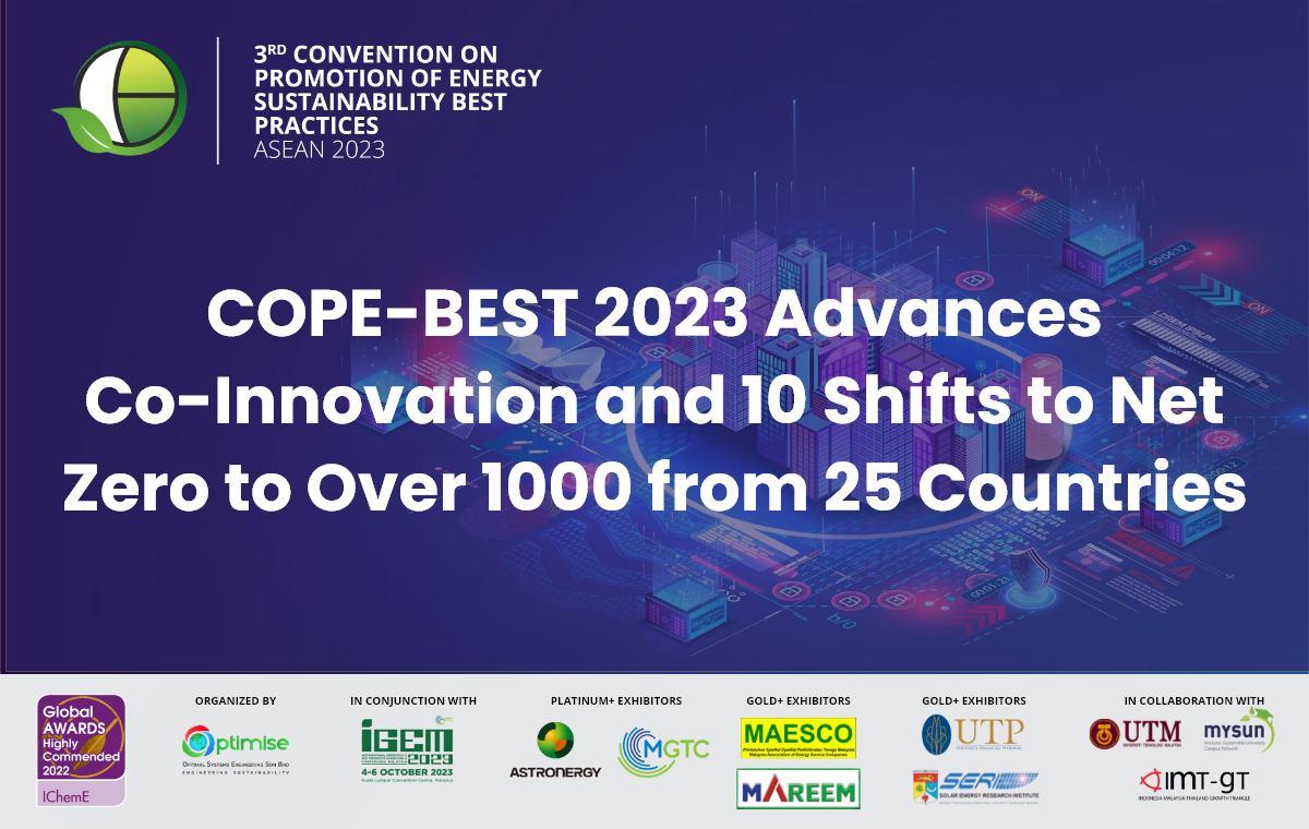 COPE-BEST 2023 Advances Co-Innovation, 10 Shifts to Net Zero to over 1000 from 25 Countries 2